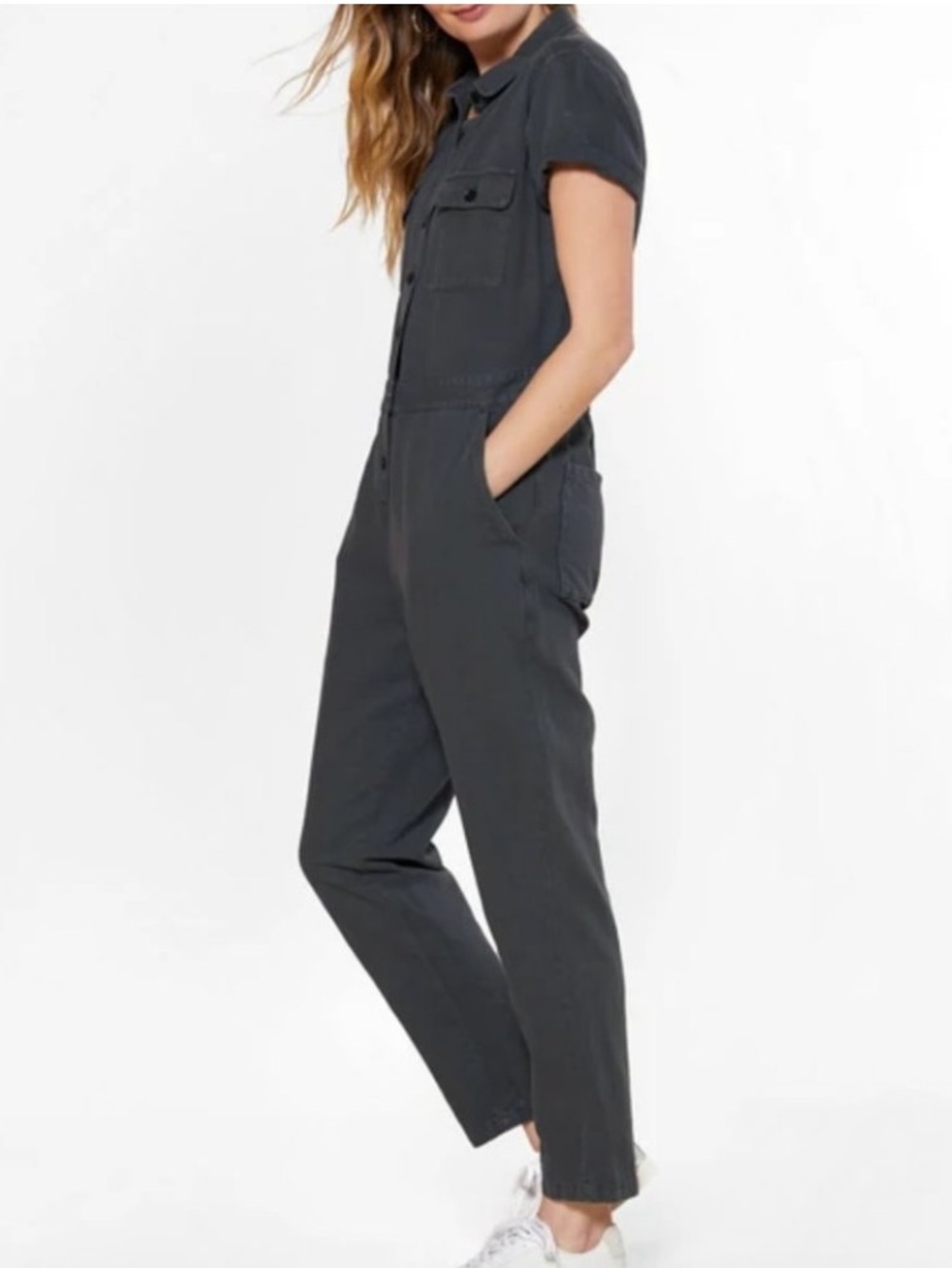 Outerknown jumpsuit linen mix S teal green